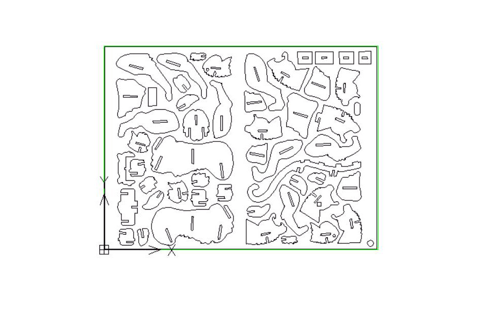 3D十二生肖虎線切割圖案