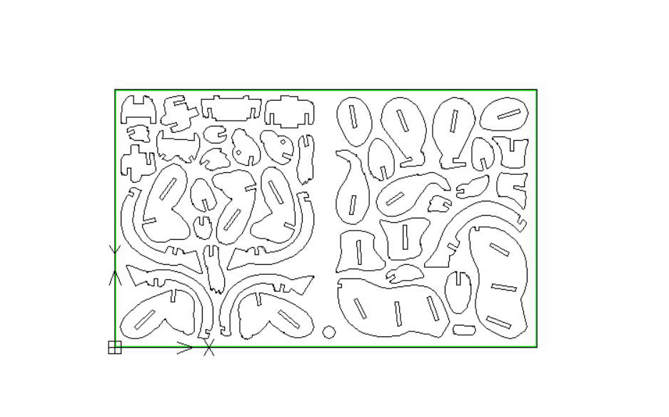 3D十二生肖兔線切割圖案