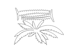 線切割椰樹,線切割圖紙免費(fèi)下載