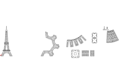 線(xiàn)切3D-埃菲爾鐵塔3,線(xiàn)切割圖紙免費(fèi)下載