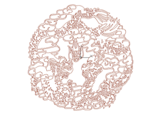線切割2D-雙龍吐珠,線切割圖紙免費(fèi)下載