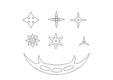 線切割2D-飛鏢,線切割圖紙免費(fèi)下載
