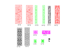 線切割2D-多款屏風(fēng)5,線切割圖紙免費(fèi)下載