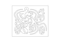 線切割3D-昆蟲(chóng)1,線切割圖紙免費(fèi)下載