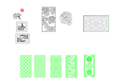 線切割2D-多款屏風(fēng)3,線切割圖紙免費(fèi)下載